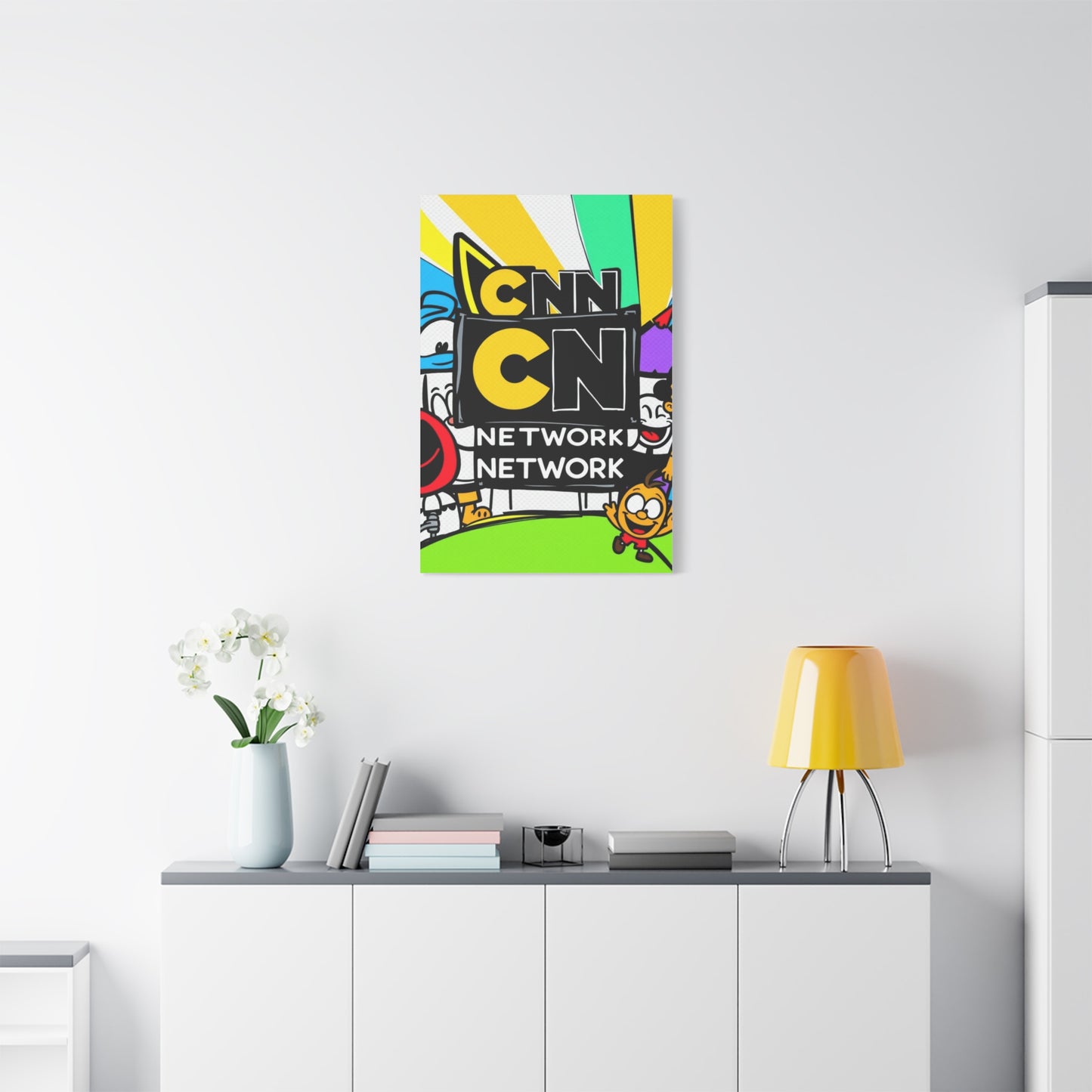 Chic Cartoon Mosaic Canvas Wall Art & Canvas Print