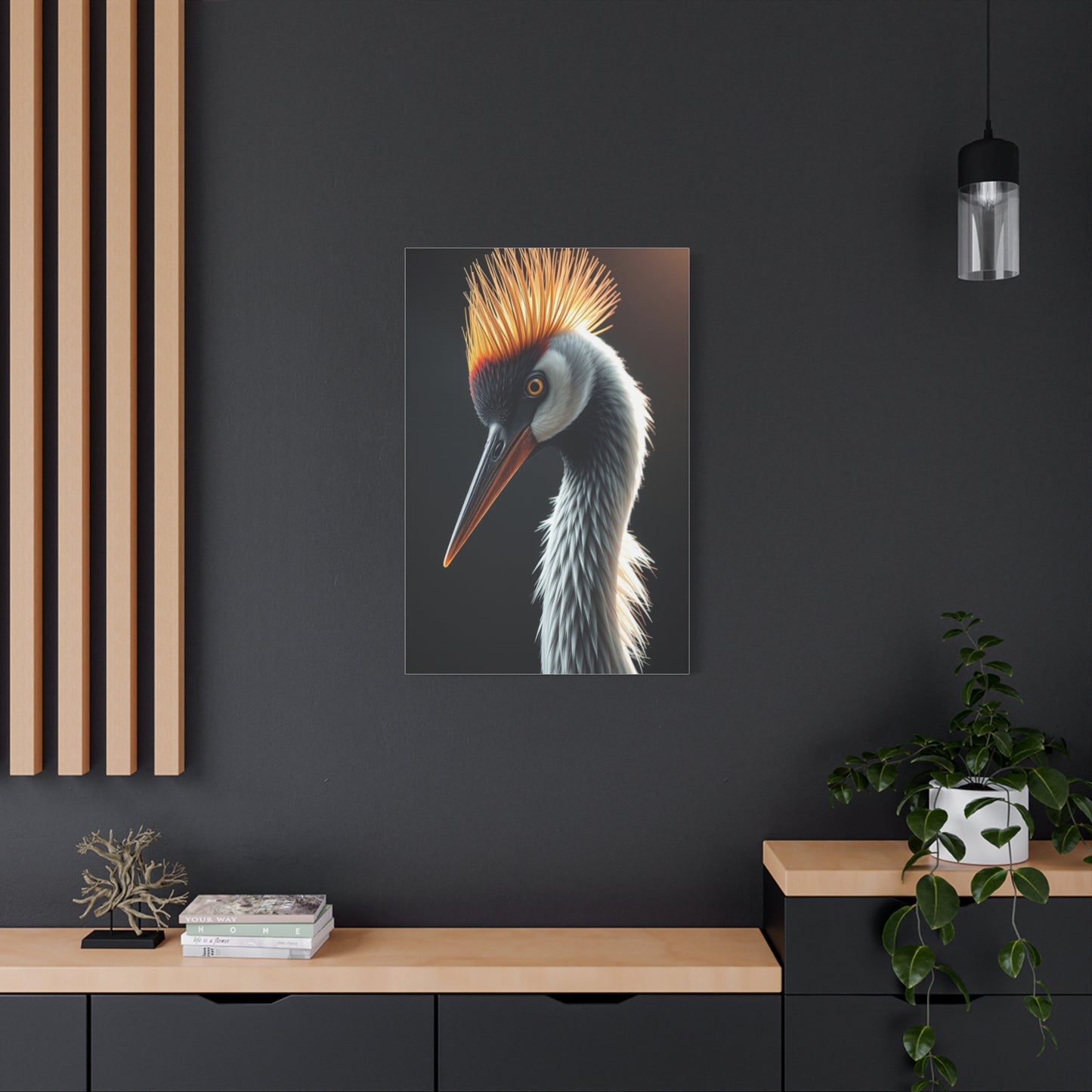 Crane Bird Art Refined Canvas Wall Art & Canvas Print