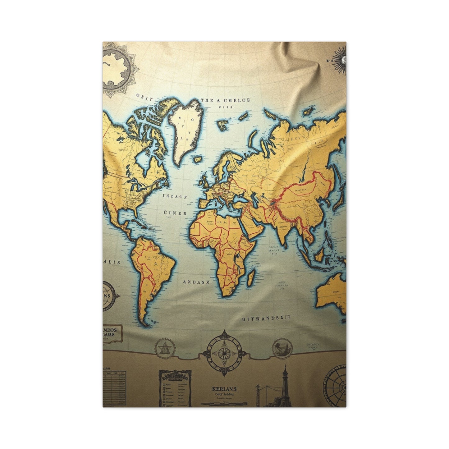 Masterpiece Antique Maps Art Vision Wall Art & Canvas Print