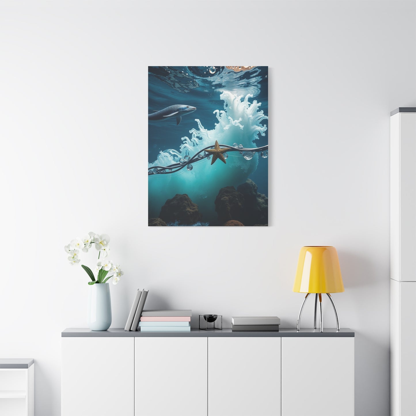 Sapphire Serenity Canvas Wall Art & Canvas Print