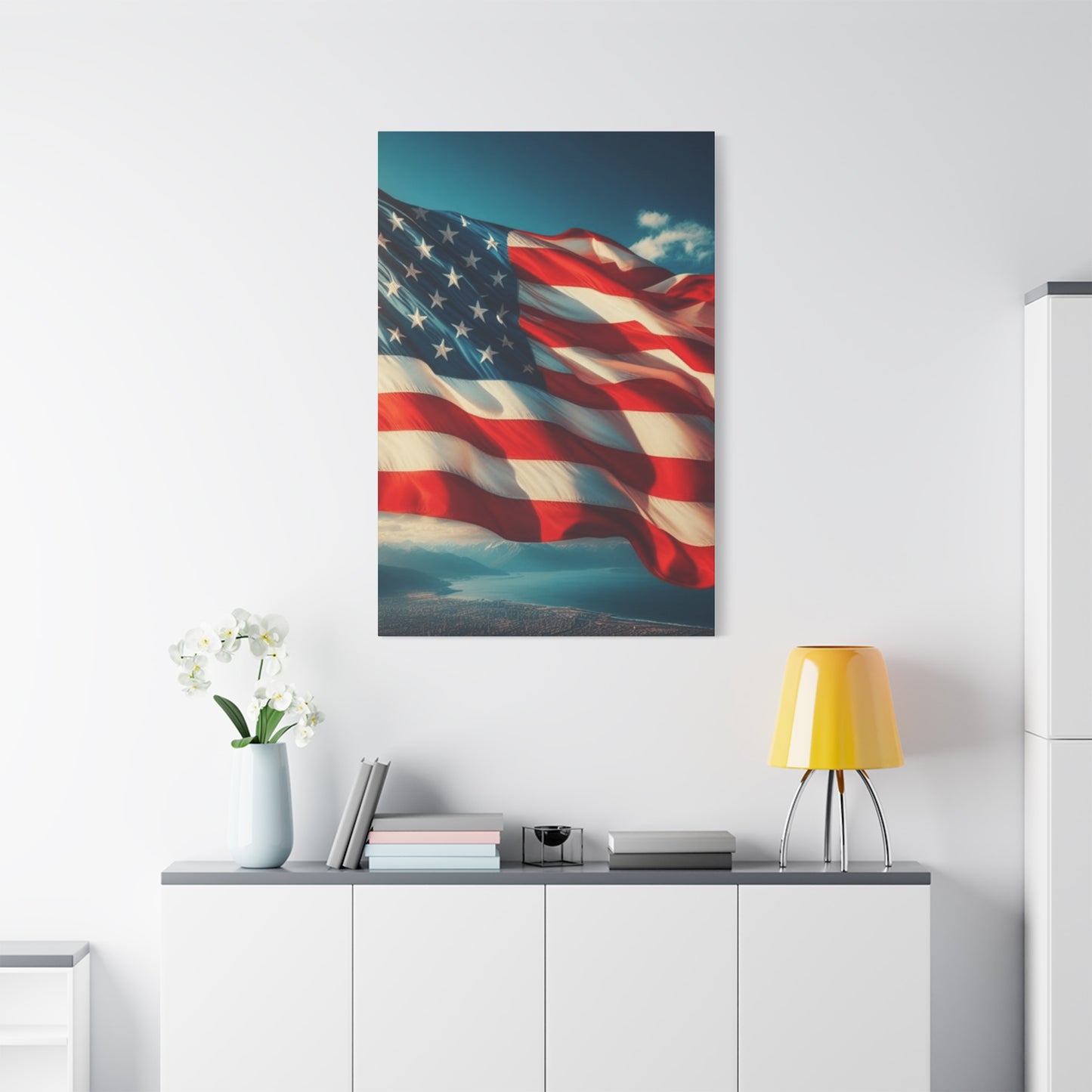 American Flag Waving Wall Art & Canvas Prints