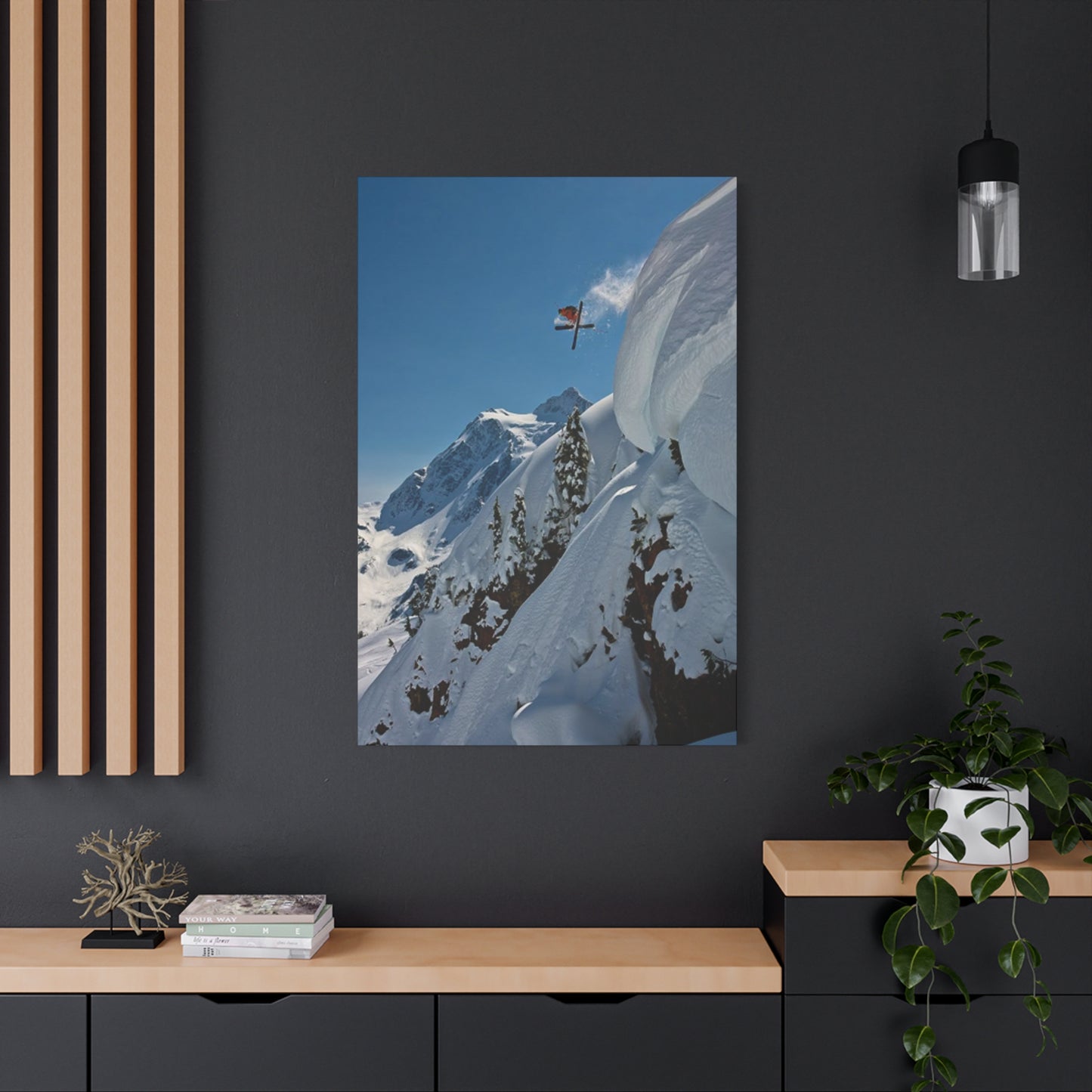 Ski Jumping From Snow Mountain Wall Art & Canvas Prints