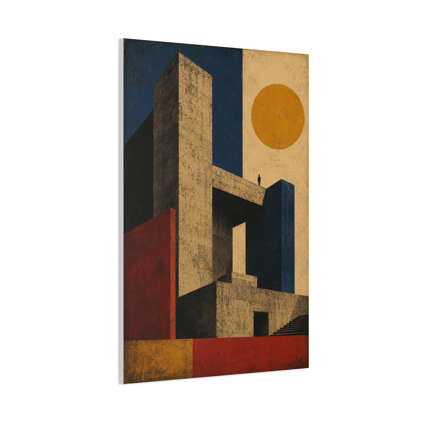 Monolithic Brutalist Architecture Study Wall Art & Canvas Print