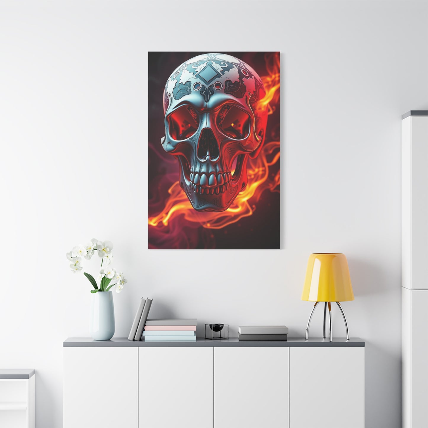 3D Trippy Skull Art By Ali Gulec Art Supreme Canvas Wall Art & Canvas Print