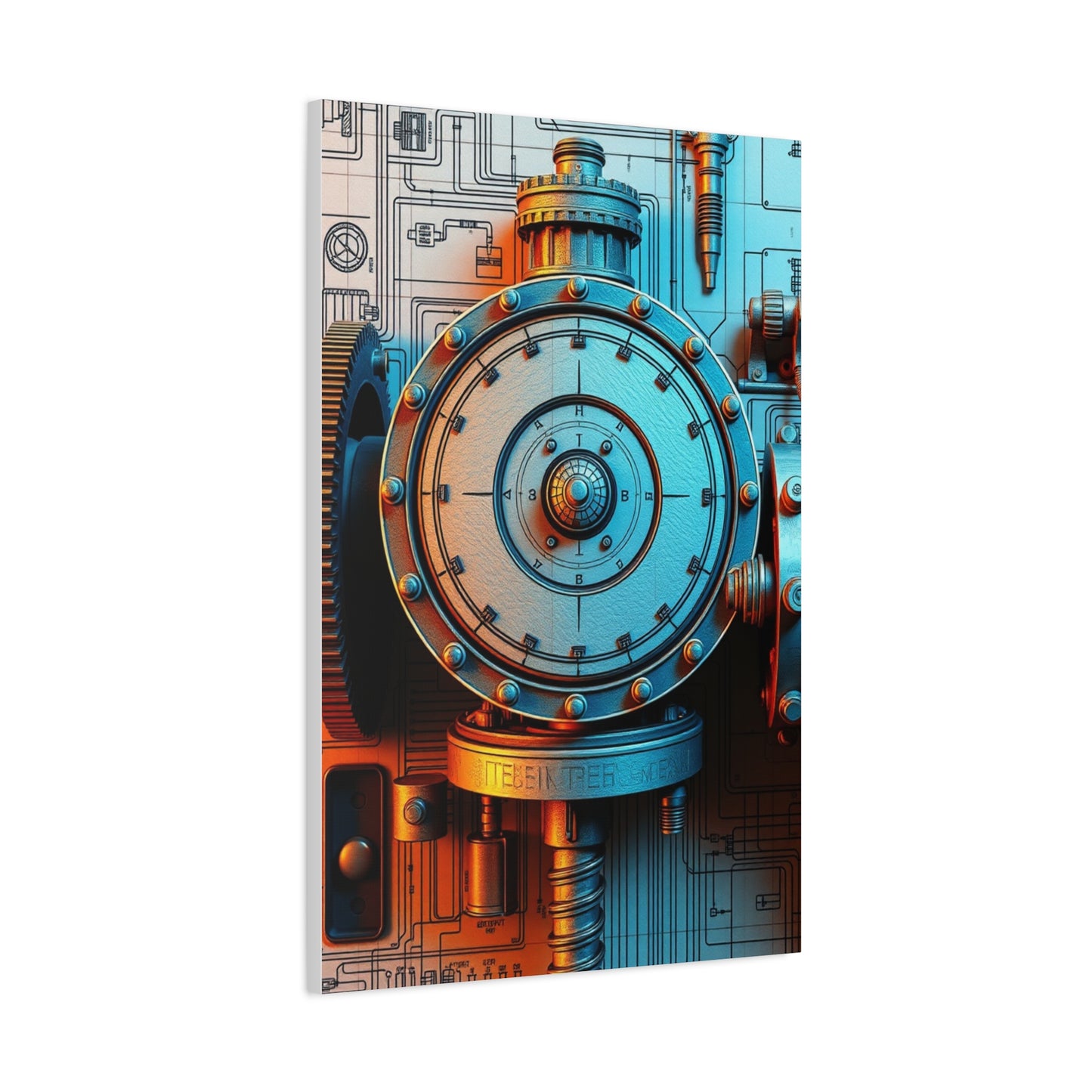 Masterpiece Engineering & Machinery Blueprints Art Vision Wall Art & Canvas Print