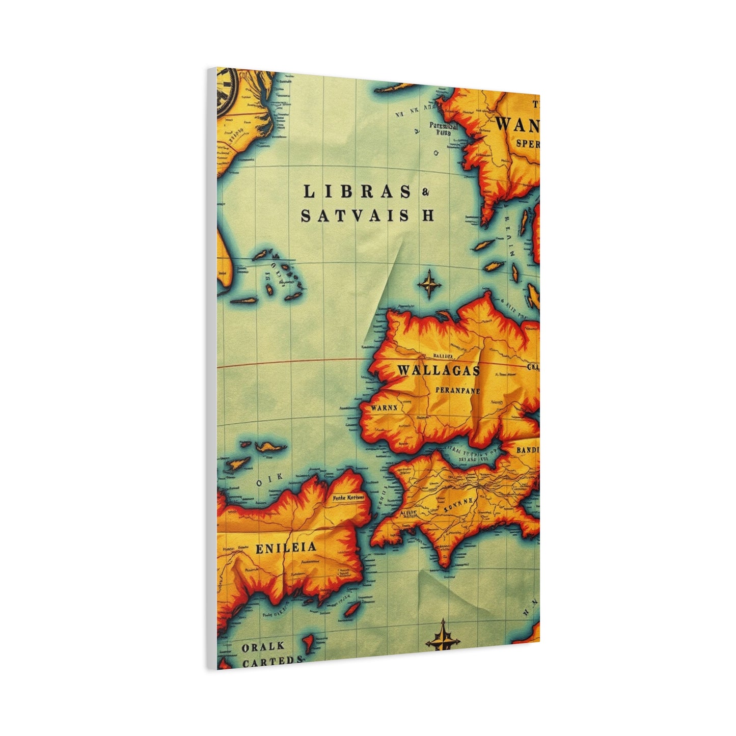 Antique Maps Art Refined Canvas Wall Art & Canvas Print