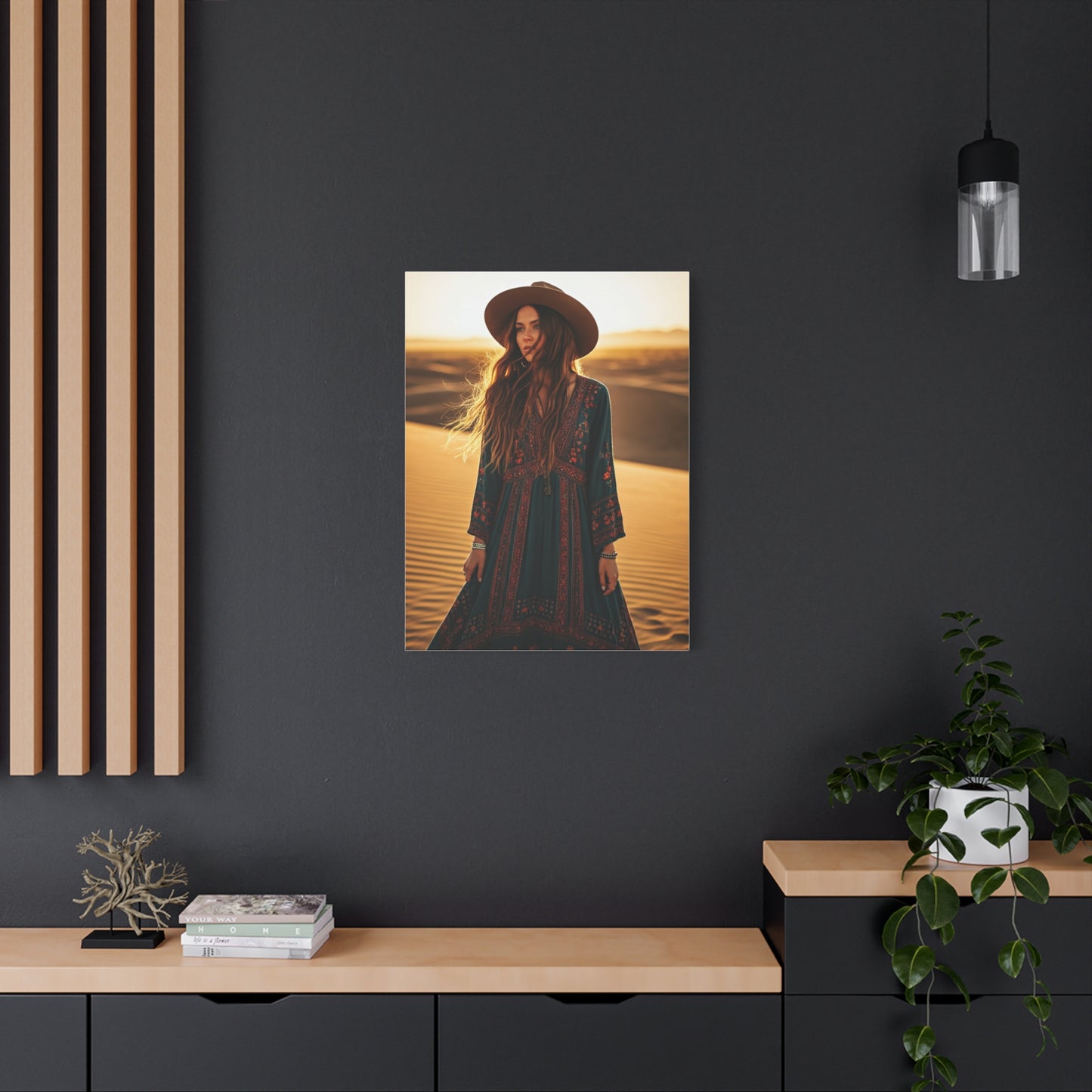 Desert Bohemian Wanderer Woman Wall Art & Canvas Prints