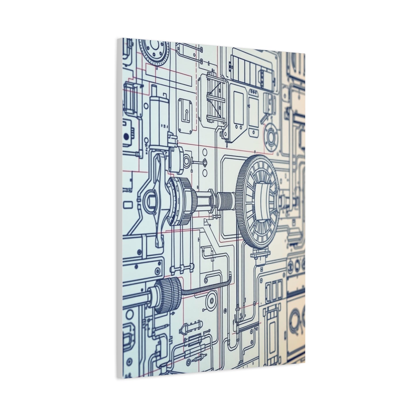 Elite Engineering & Machinery Blueprints Art Vision Wall Art & Canvas Print