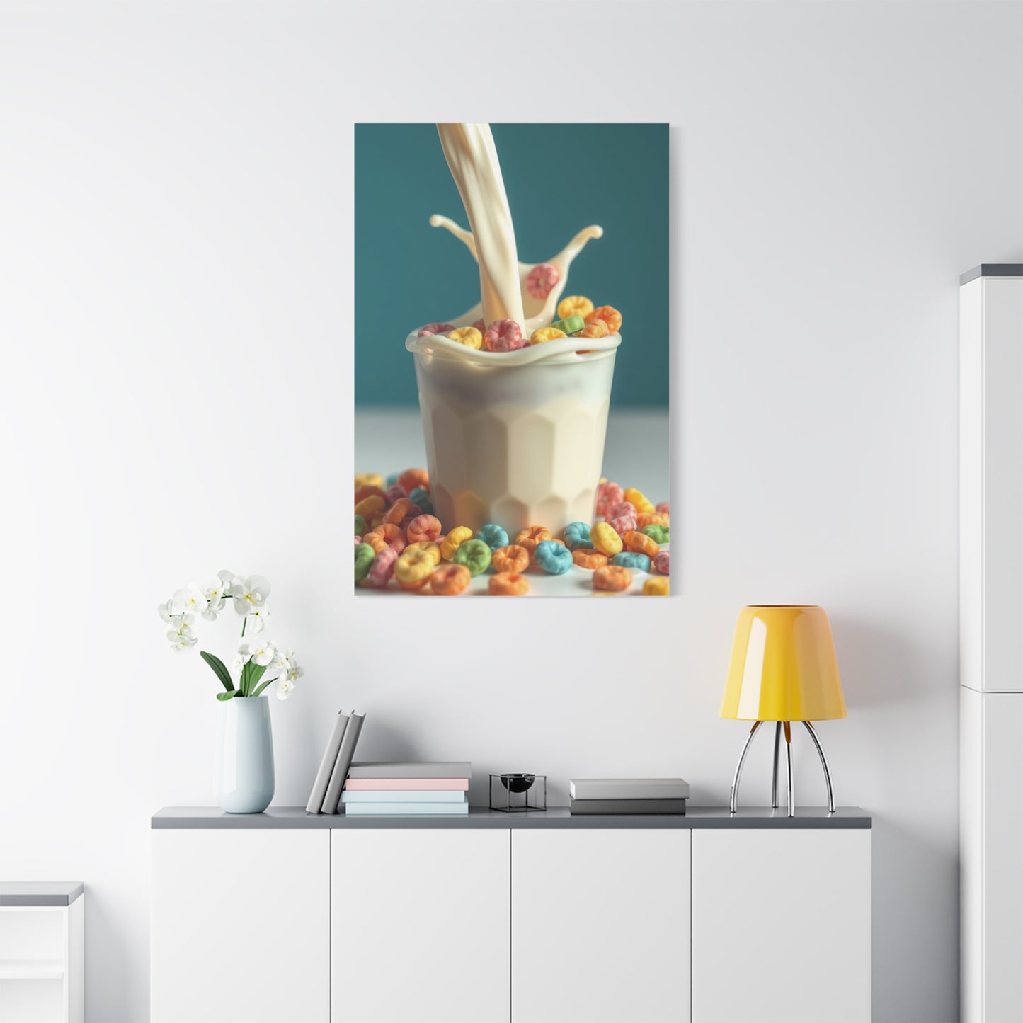 Ethereal Loops in Cream Canvas Wall Art & Canvas Print