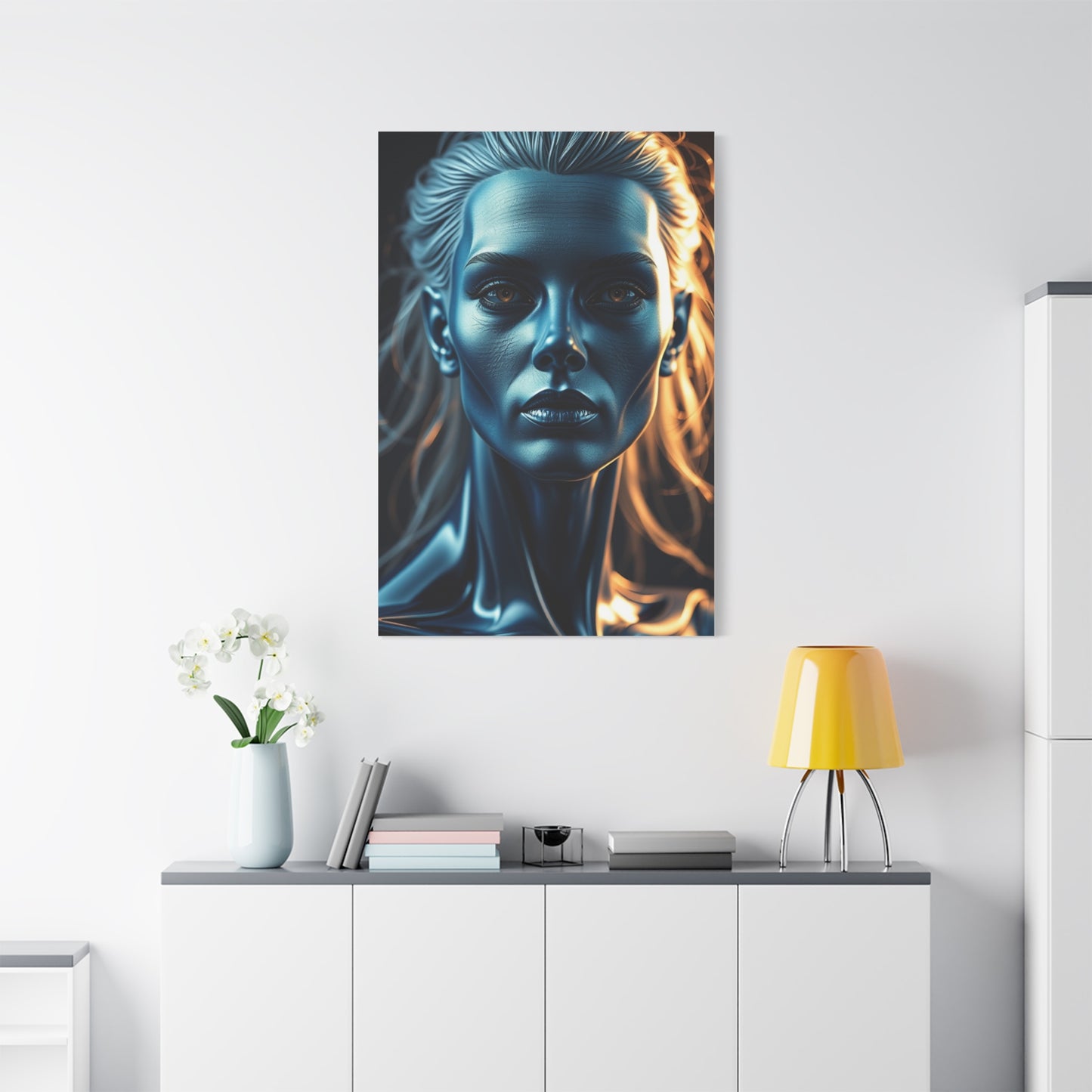Elite Blue & Gray Art Vision Wall Art & Canvas Print
