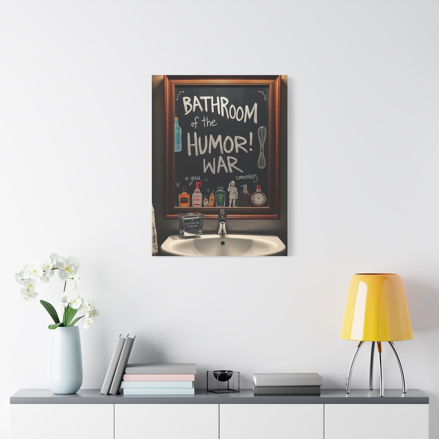 Bathroom Humor Art Luxury Canvas Wall Art & Canvas Print