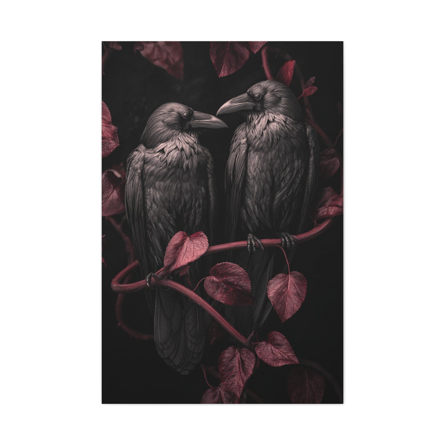 Pair of Ravens Gothic Romance Wall Art & Canvas Print