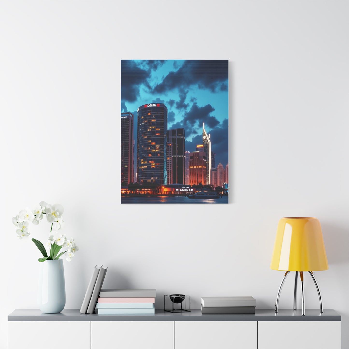 Sophisticated Coastal Skyline Decor Wall Art & Canvas Print