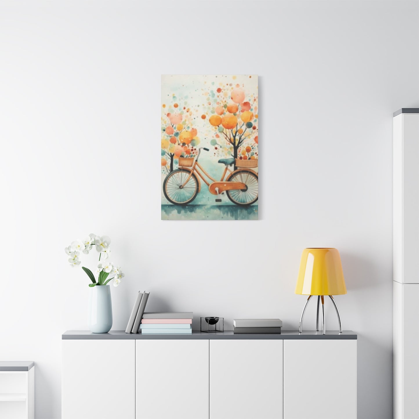 Bicycle and Balloons Wall Art & Canvas Prints