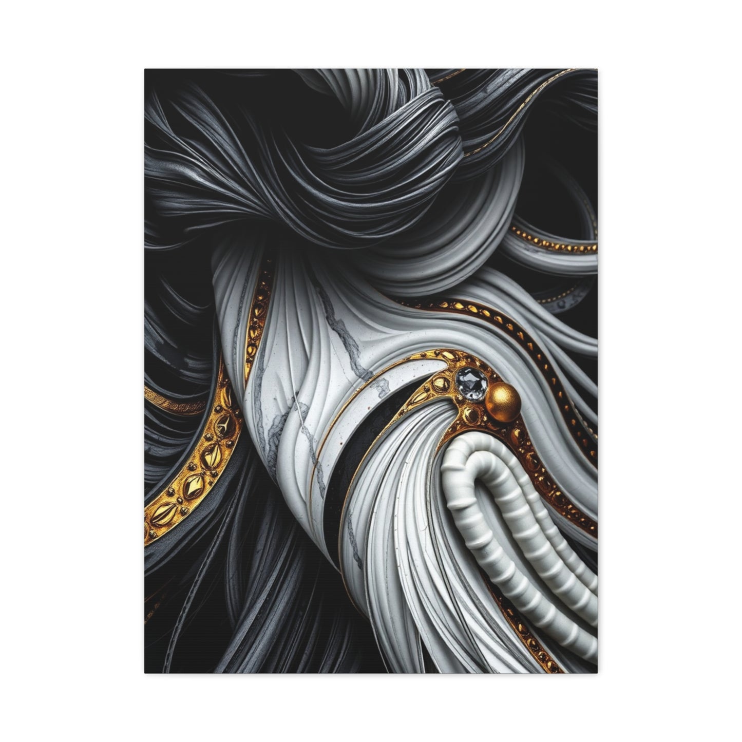 Black White and Gold Art Luxury Canvas Wall Art & Canvas Print