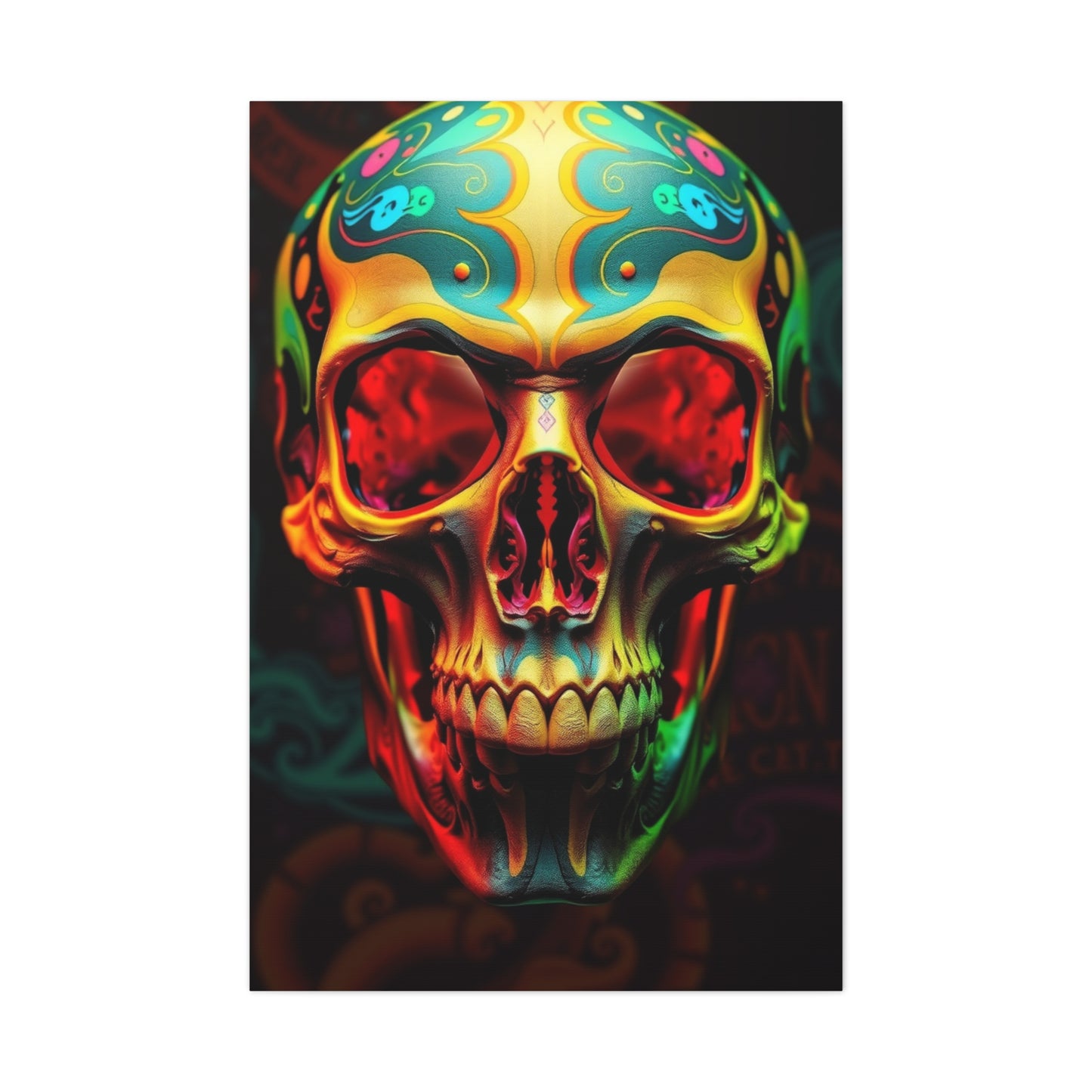 Ethereal Skull Illusion Wall Art & Canvas Print