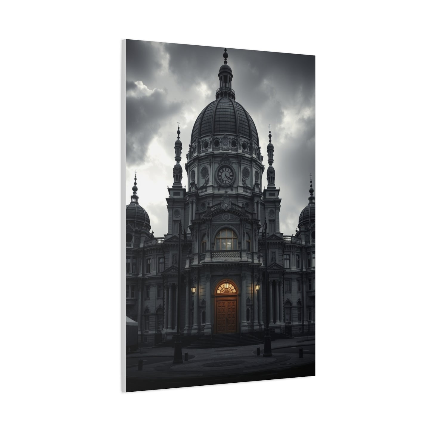 Vision Gray & White Art Art Wall Art & Canvas Print