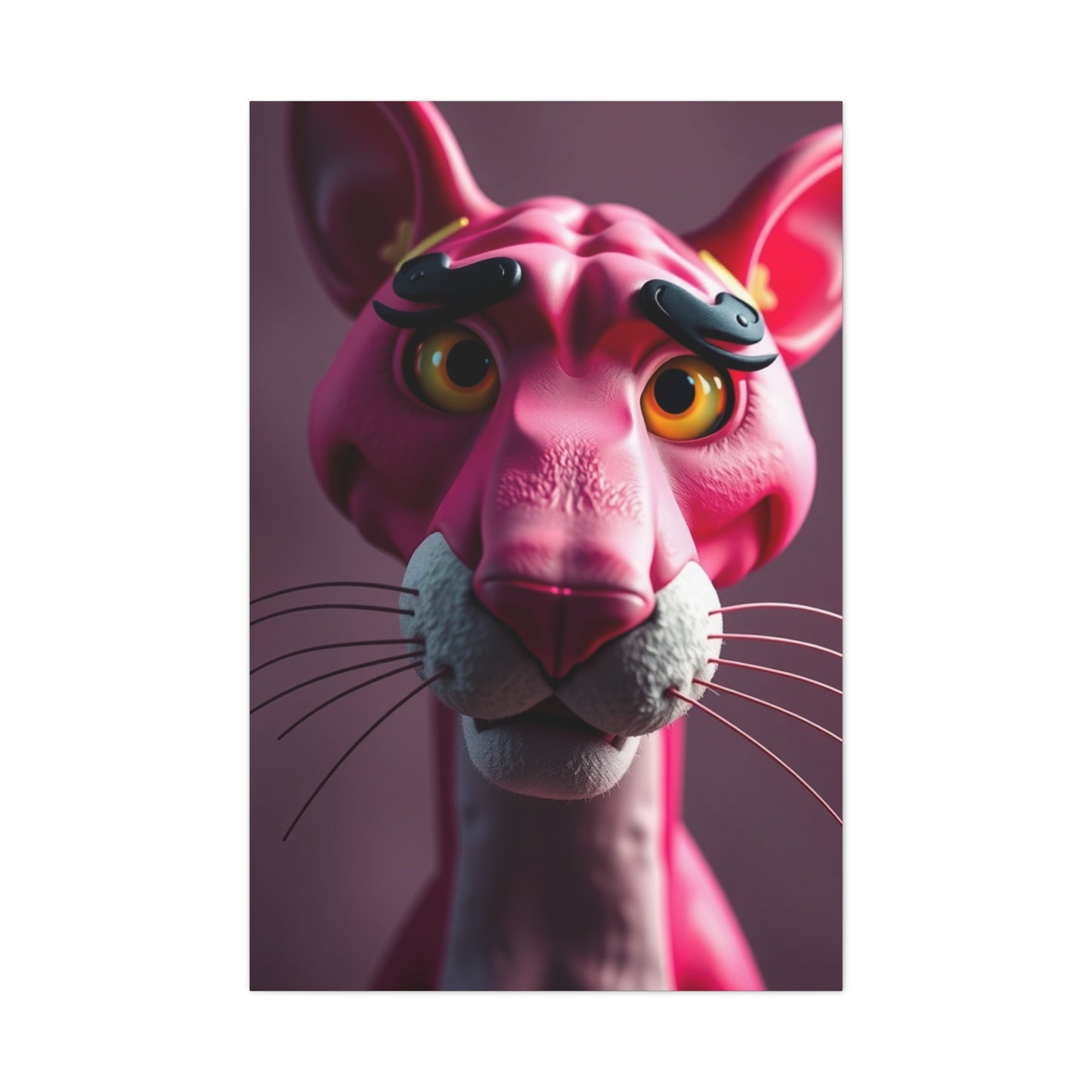 Rosé Panther Elegance Canvas Wall Art & Canvas Print