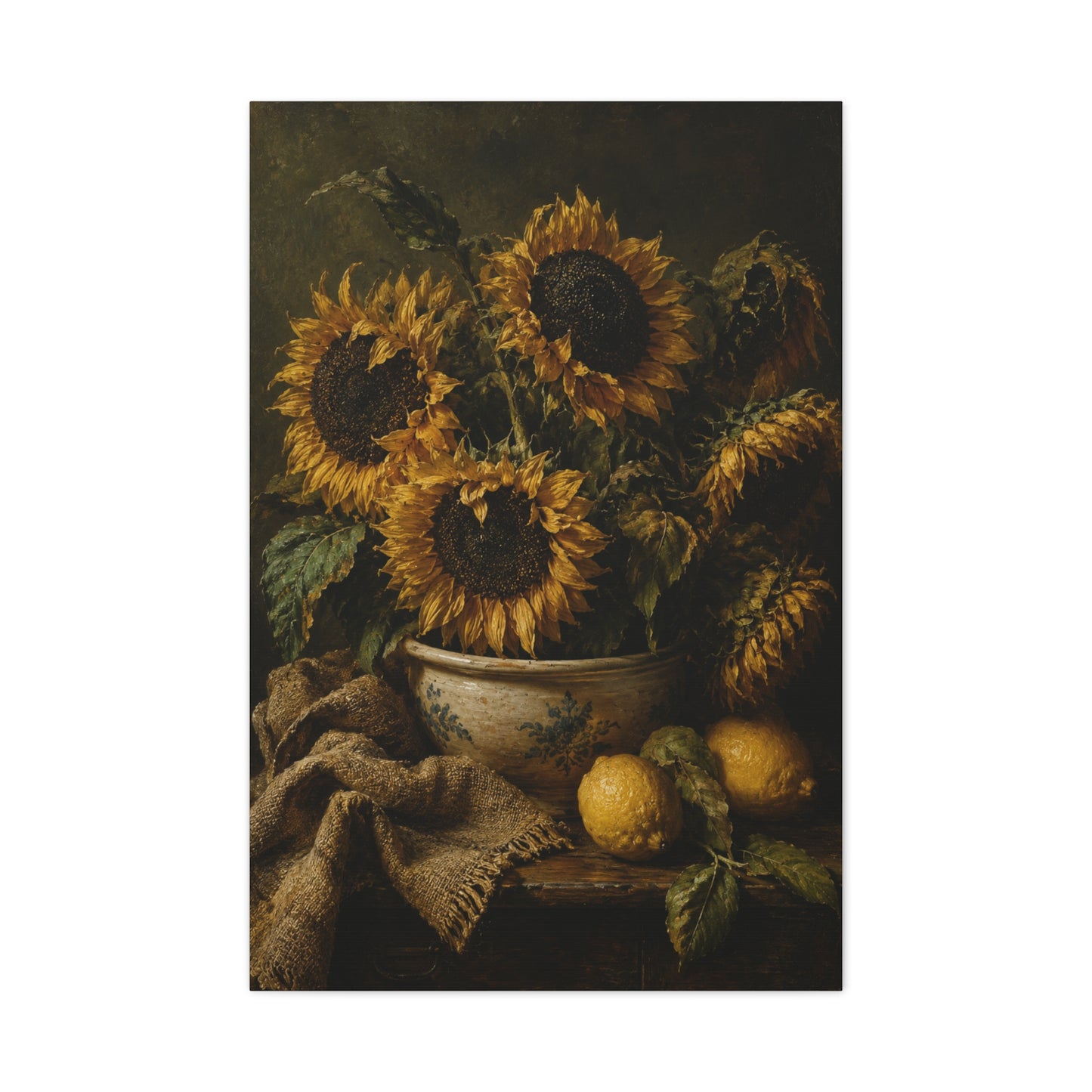 Baroque Sunflower Arrangement Wall Art & Canvas Print