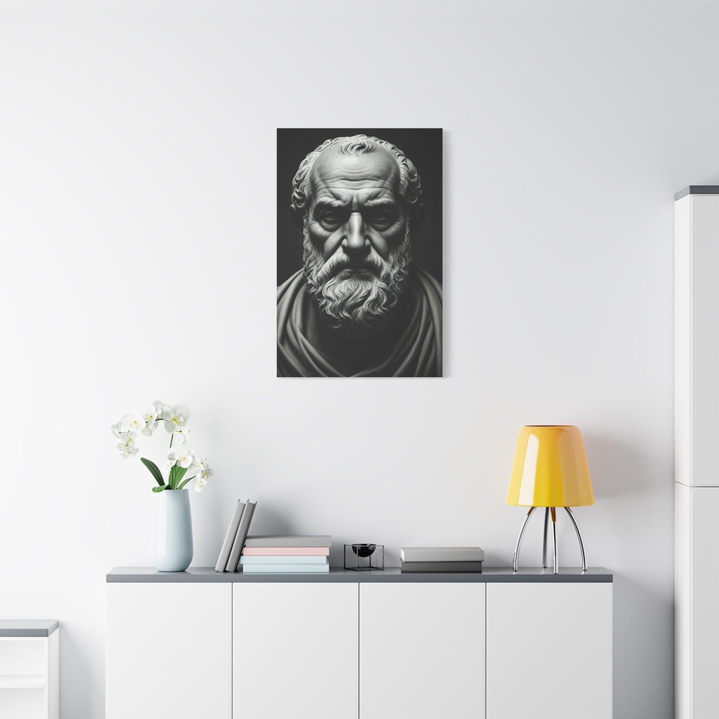 Timeless Wisdom Black & White Elder Portrait Wall Art & Canvas Prints