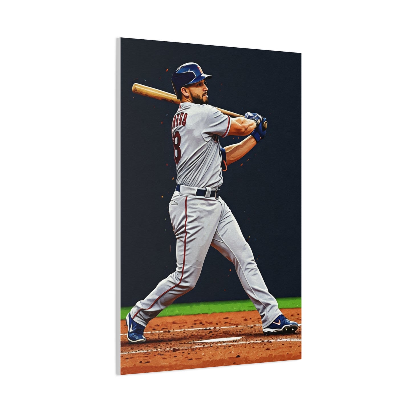 Classic Baseball Batting Stance Wall Art & Canvas Prints