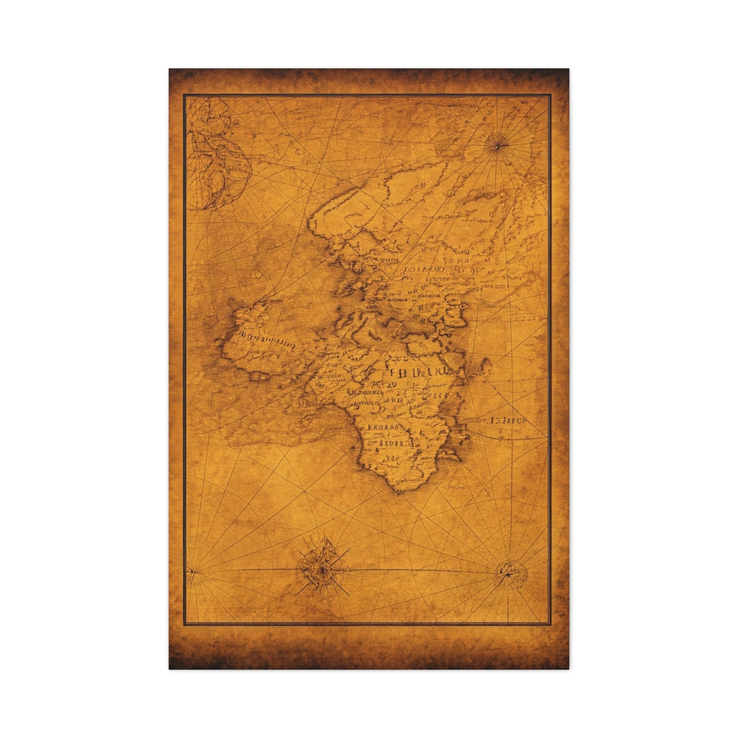 Vintage Africa Continent Map Wall Art & Canvas Prints
