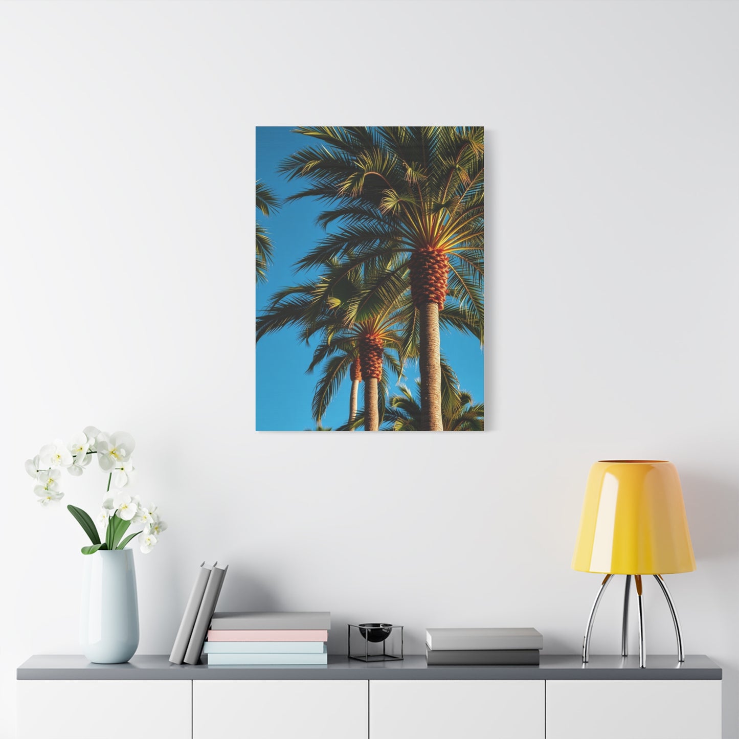 Palatial Palms Portrait Wall Art & Canvas Print