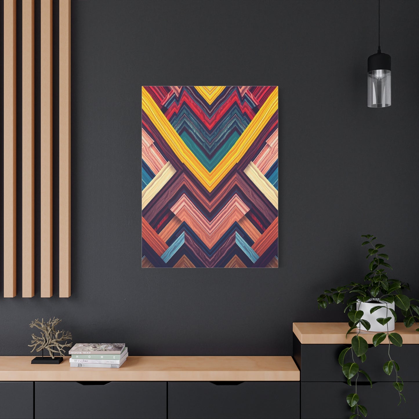 Elite Chevron Pattern Art Vision Wall Art & Canvas Print
