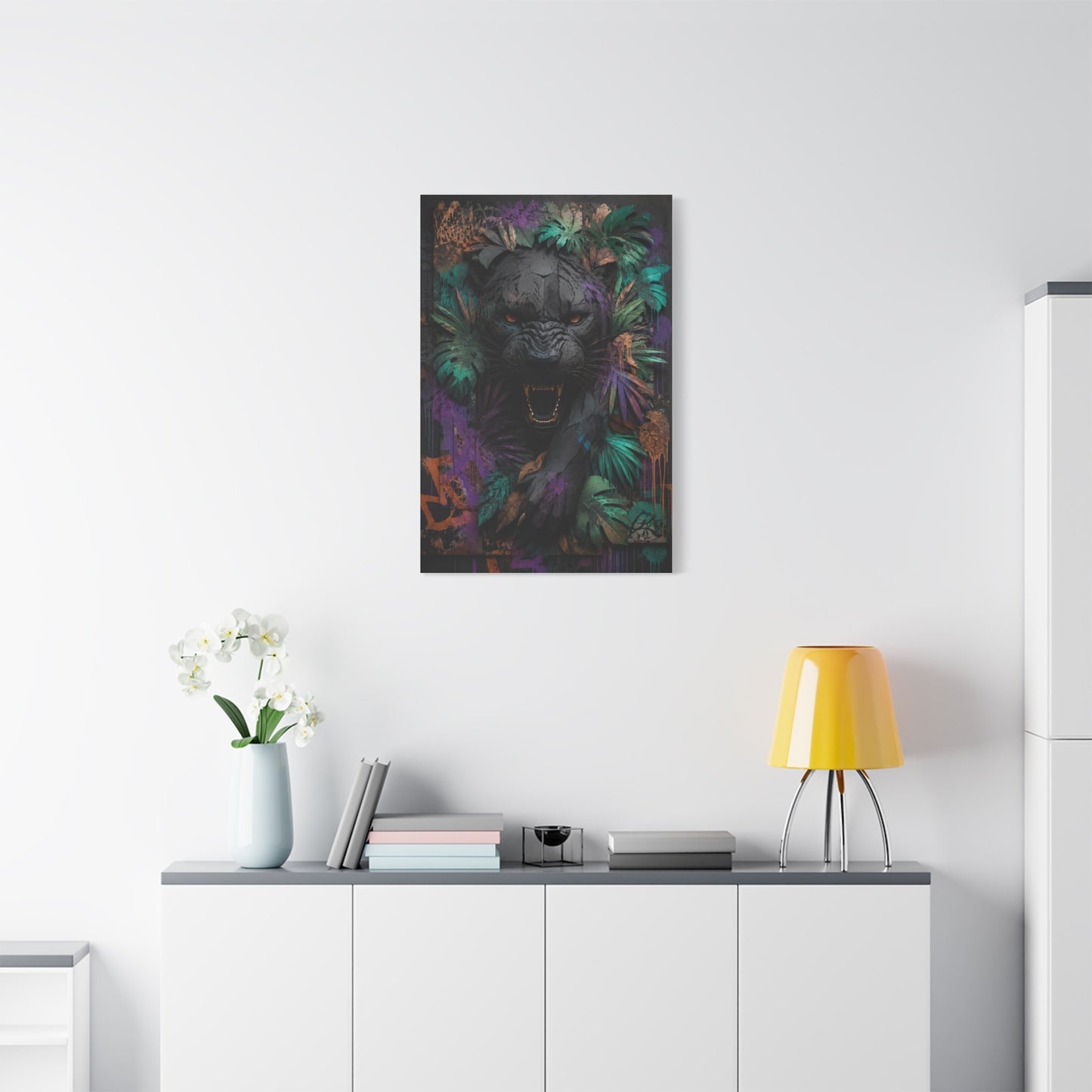 Wild Panther Graffiti Fusion Street Wall Art & Canvas Print