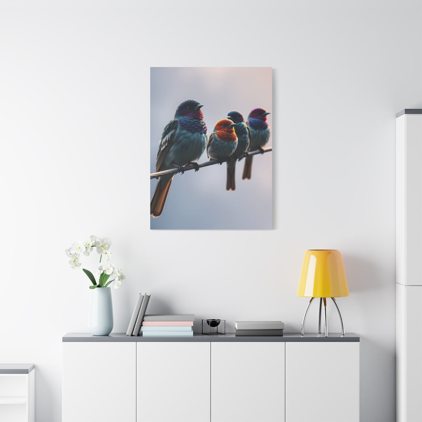 Masterpiece Birds On a Wire Art Vision Wall Art & Canvas Print