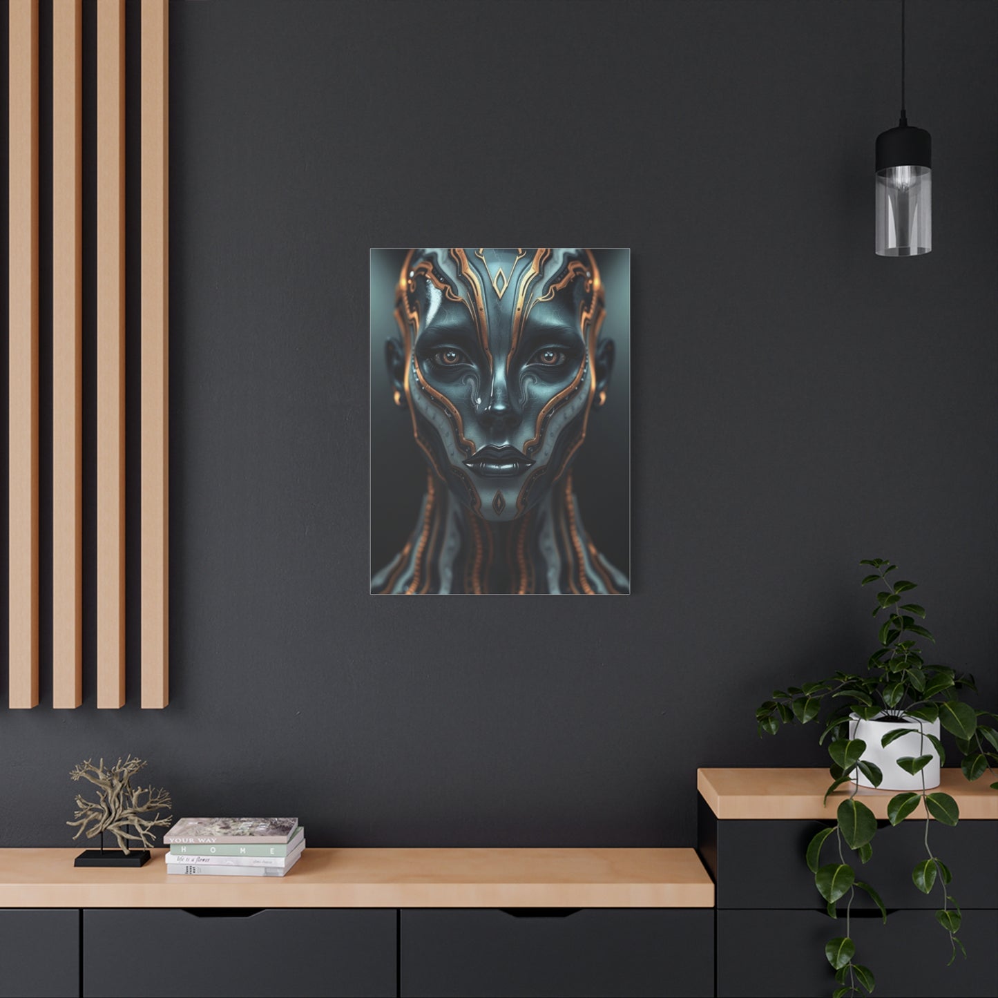 Charcoal, Onyx, and Ivory Art Luxury Canvas Wall Art & Canvas Print