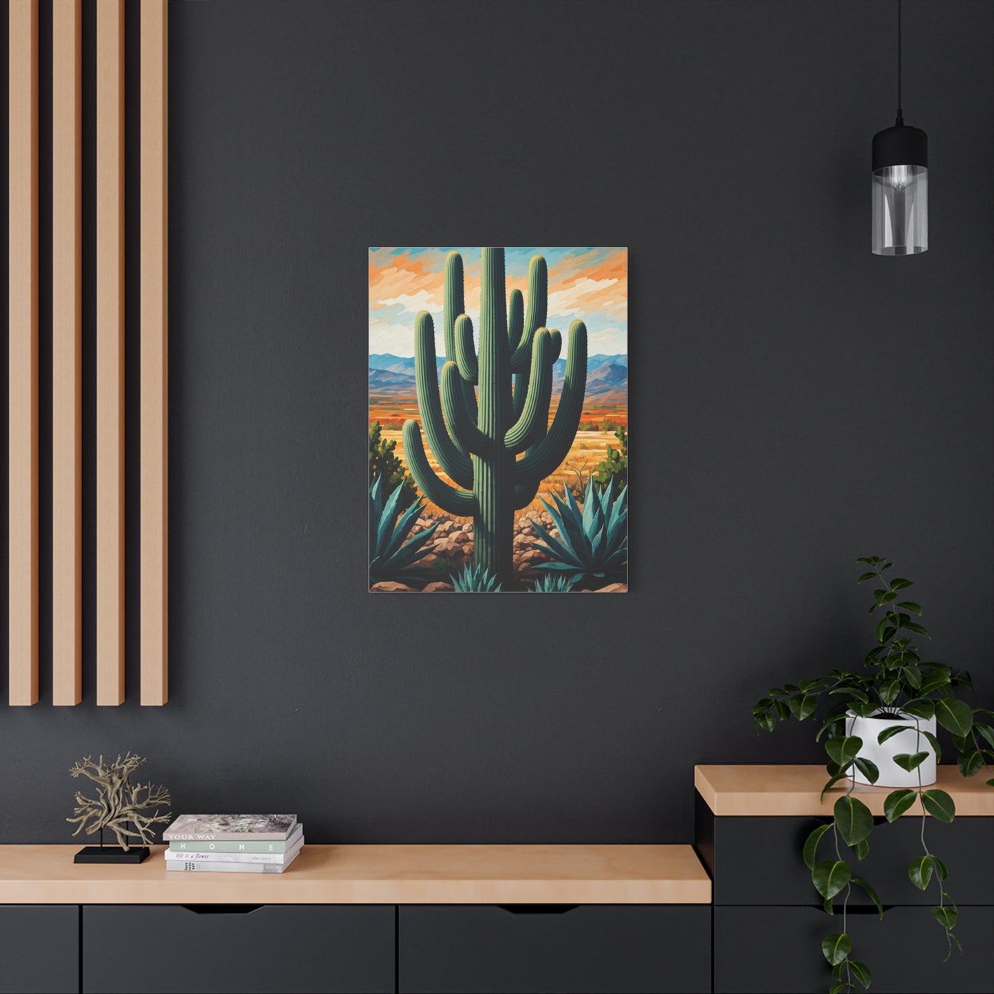 Southwestern Valley Saguaro Landscape Wall Art & Canvas Prints