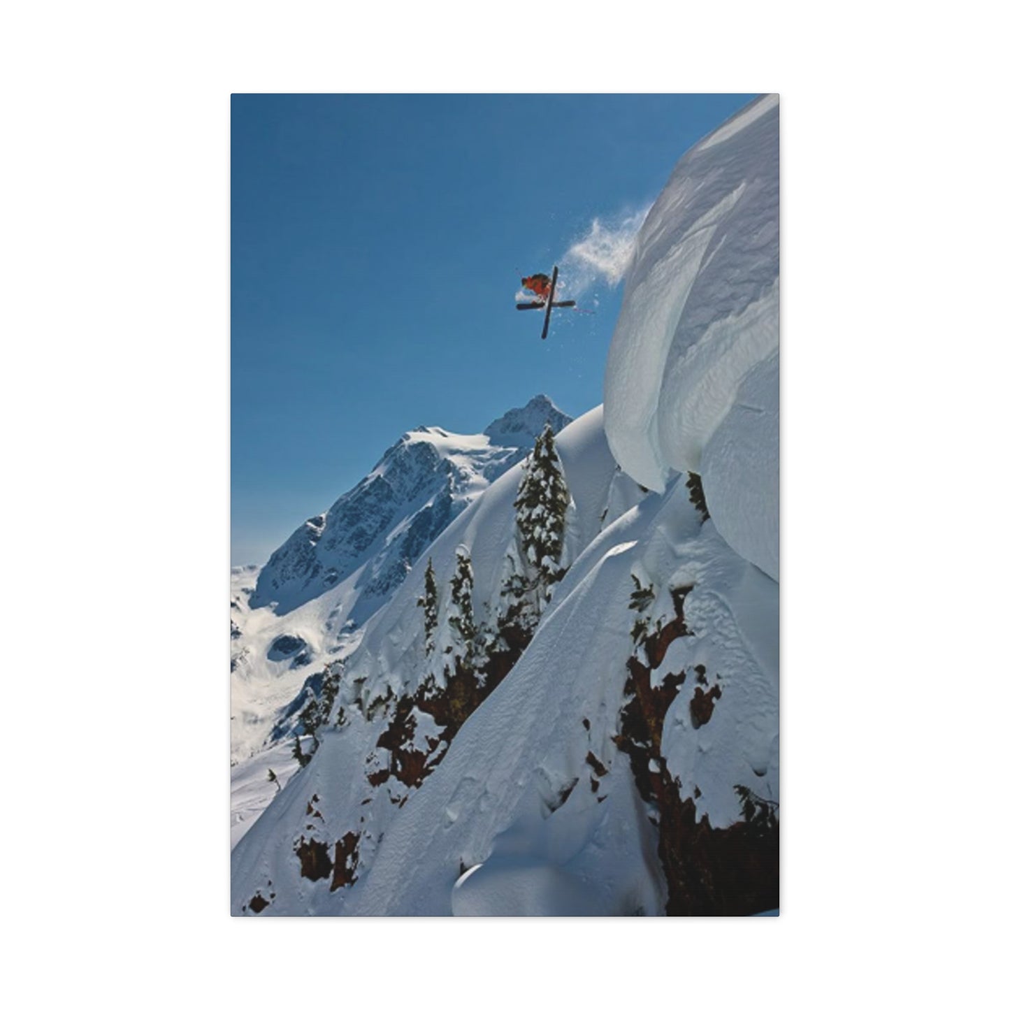 Ski Jumping From Snow Mountain Wall Art & Canvas Prints