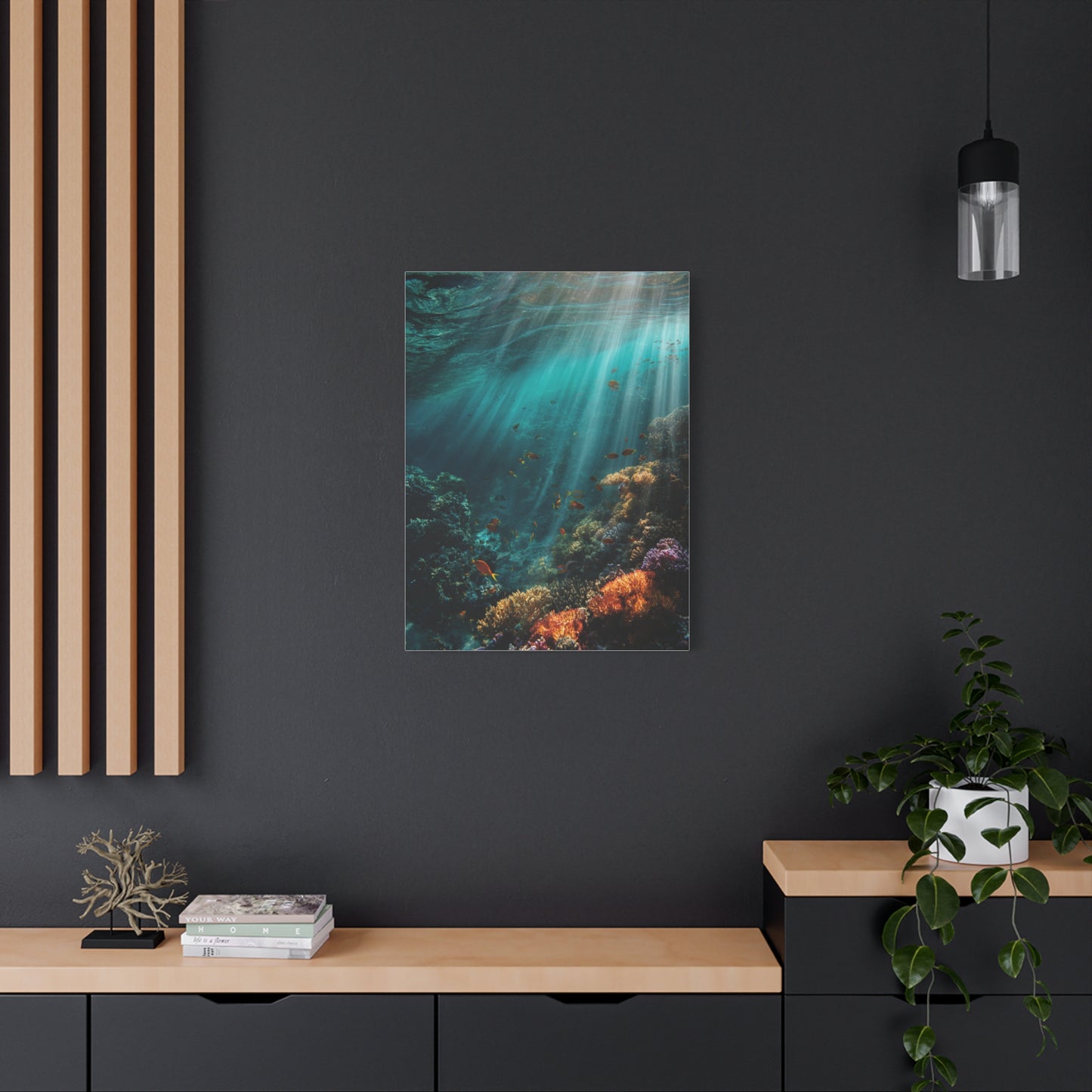 Underwater Marine Coral Reef Scene Wall Art & Canvas Print