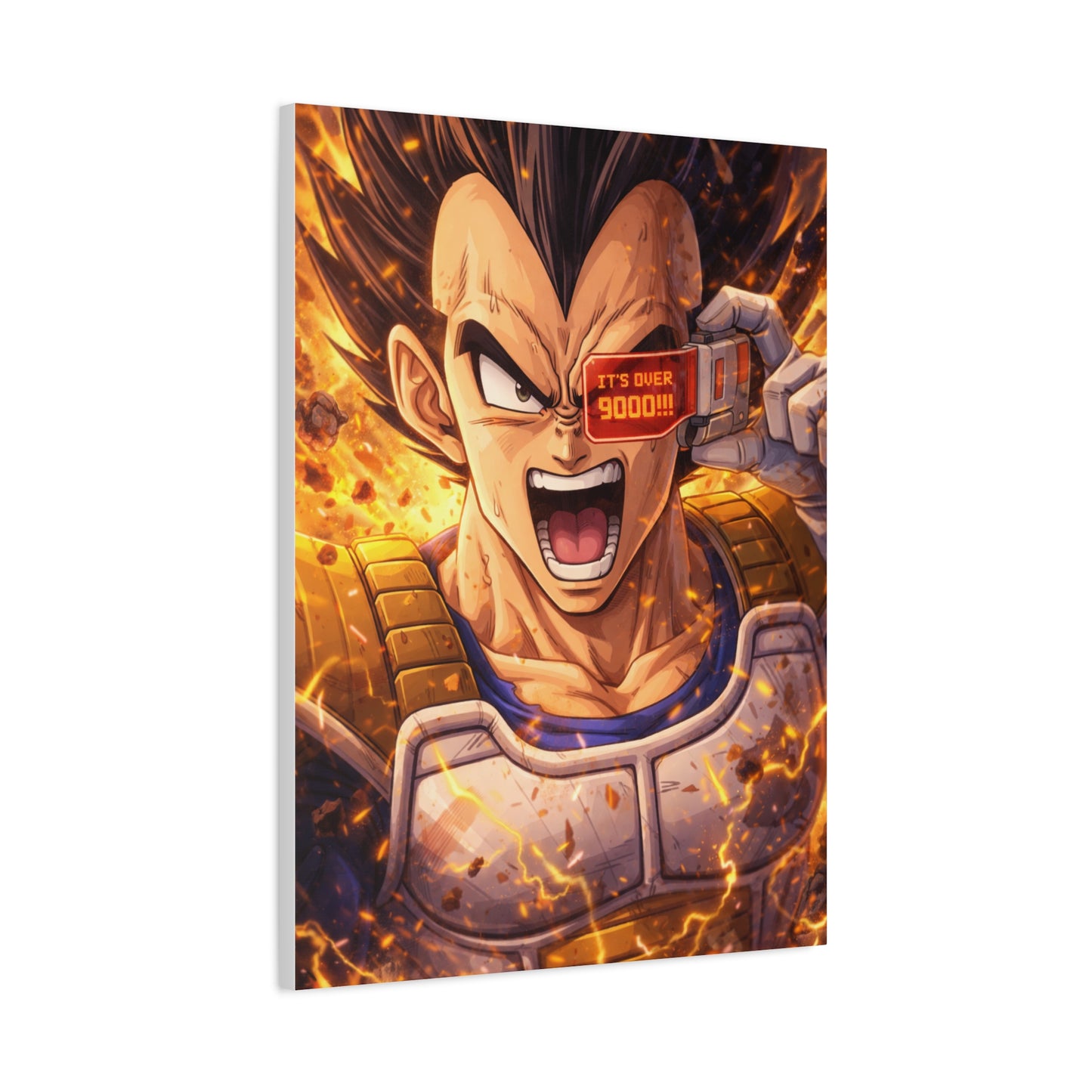 Vegeta Super Saiyan It's Over 9000 Wall Art & Canvas Print