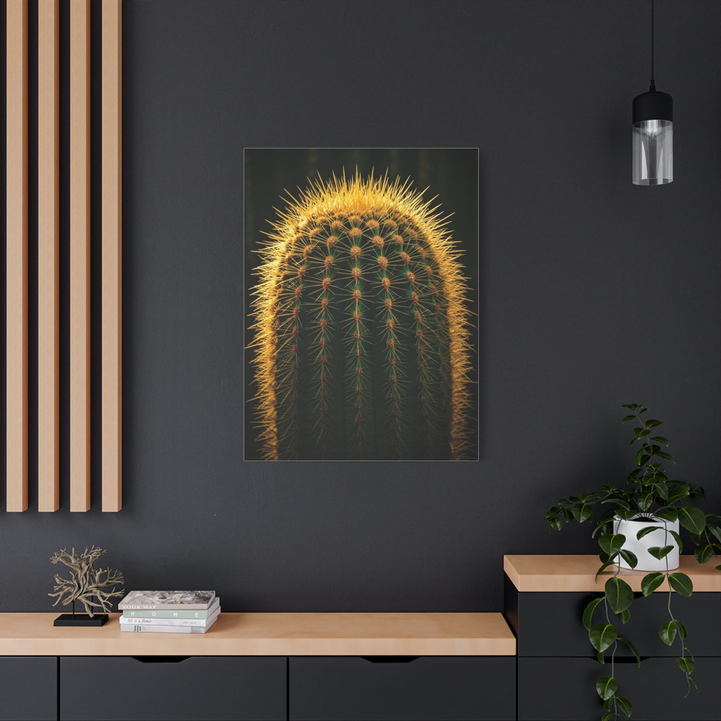 Radiant Barrel Cactus Glow Wall Art & Canvas Prints
