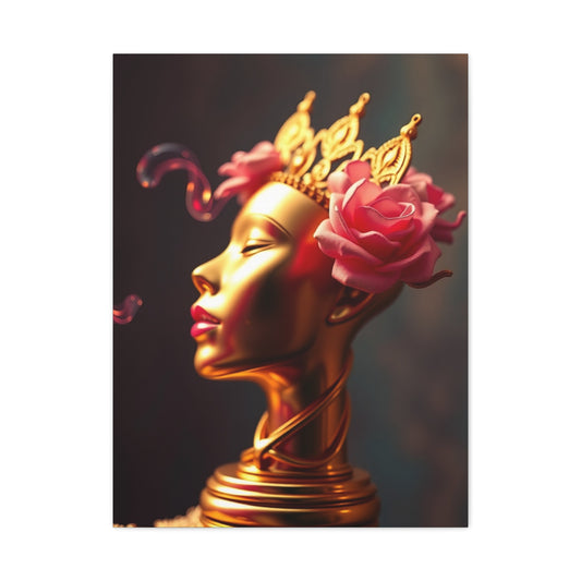 Vision Gold & Pink Art Art Wall Art & Canvas Print