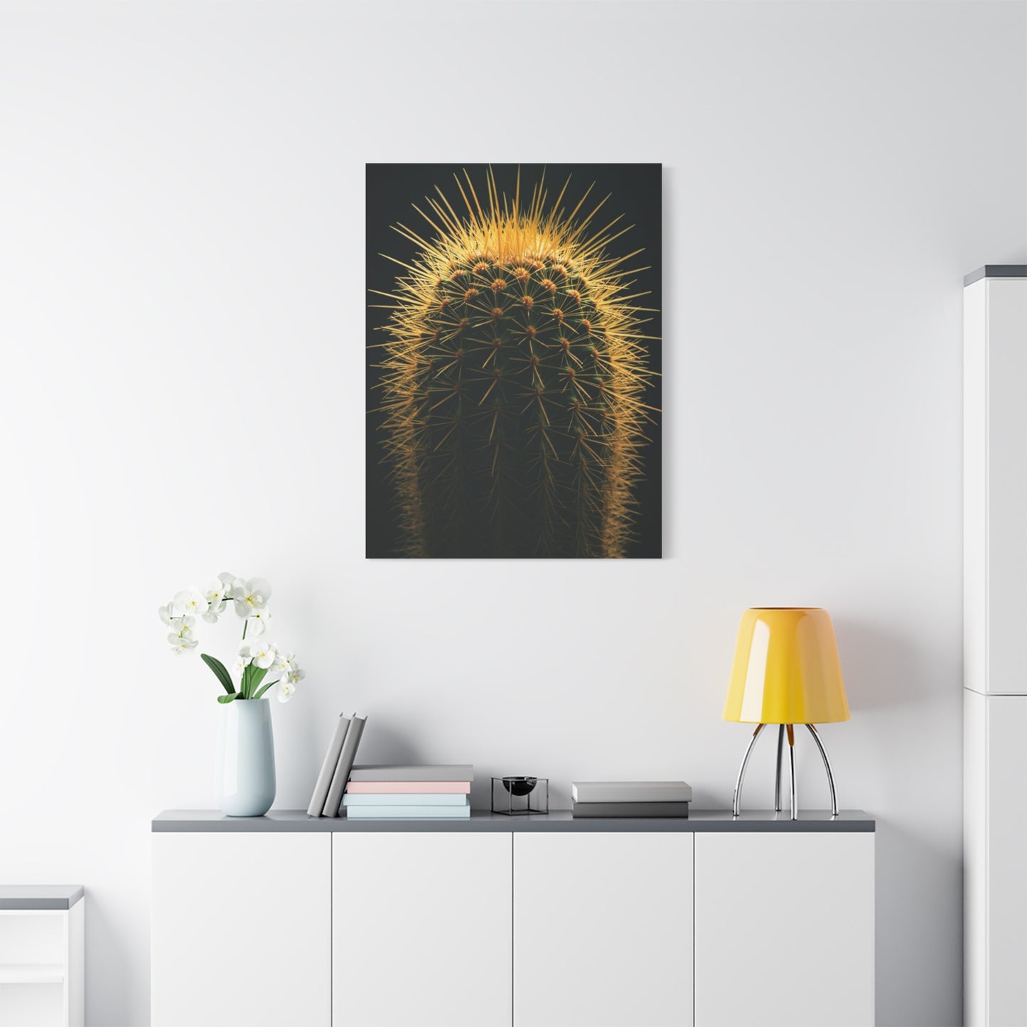 Golden Halo Cactus Sculpture Wall Art & Canvas Prints