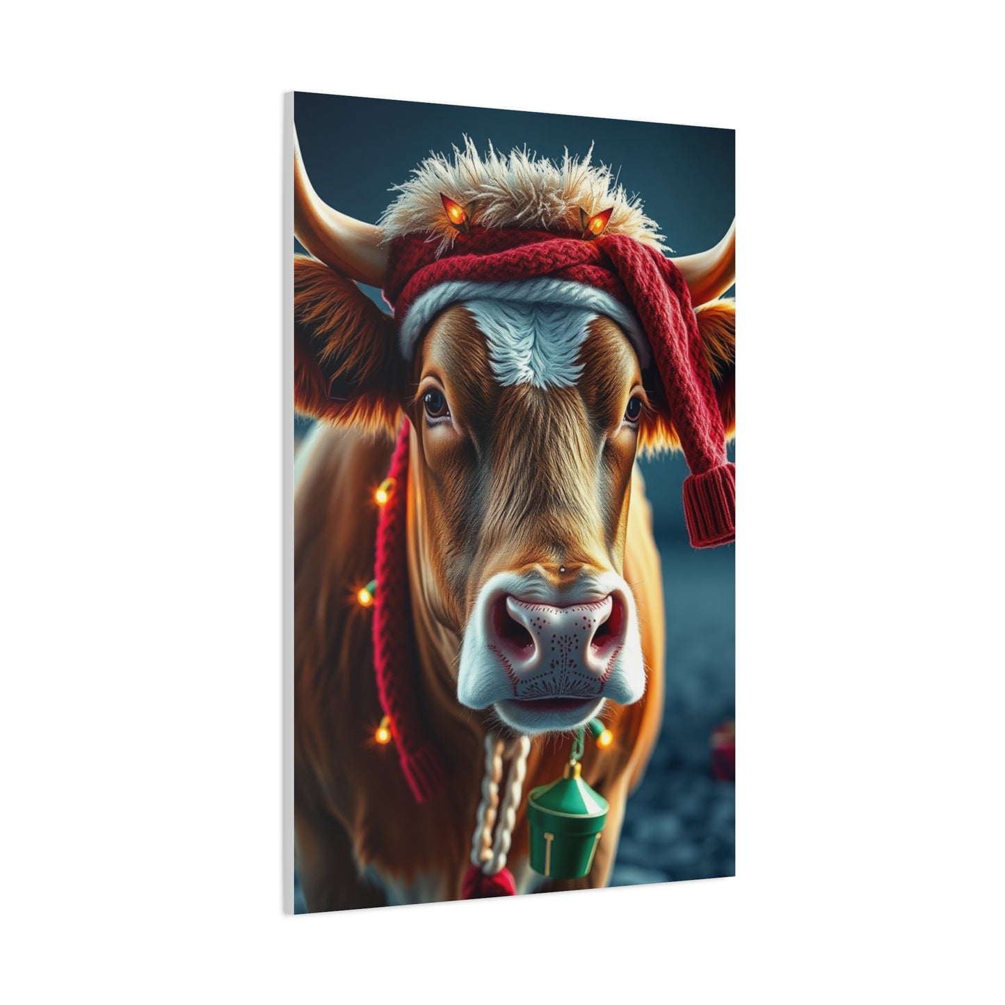 Christmas Cow Art Supreme Gallery Wall Art & Canvas Print