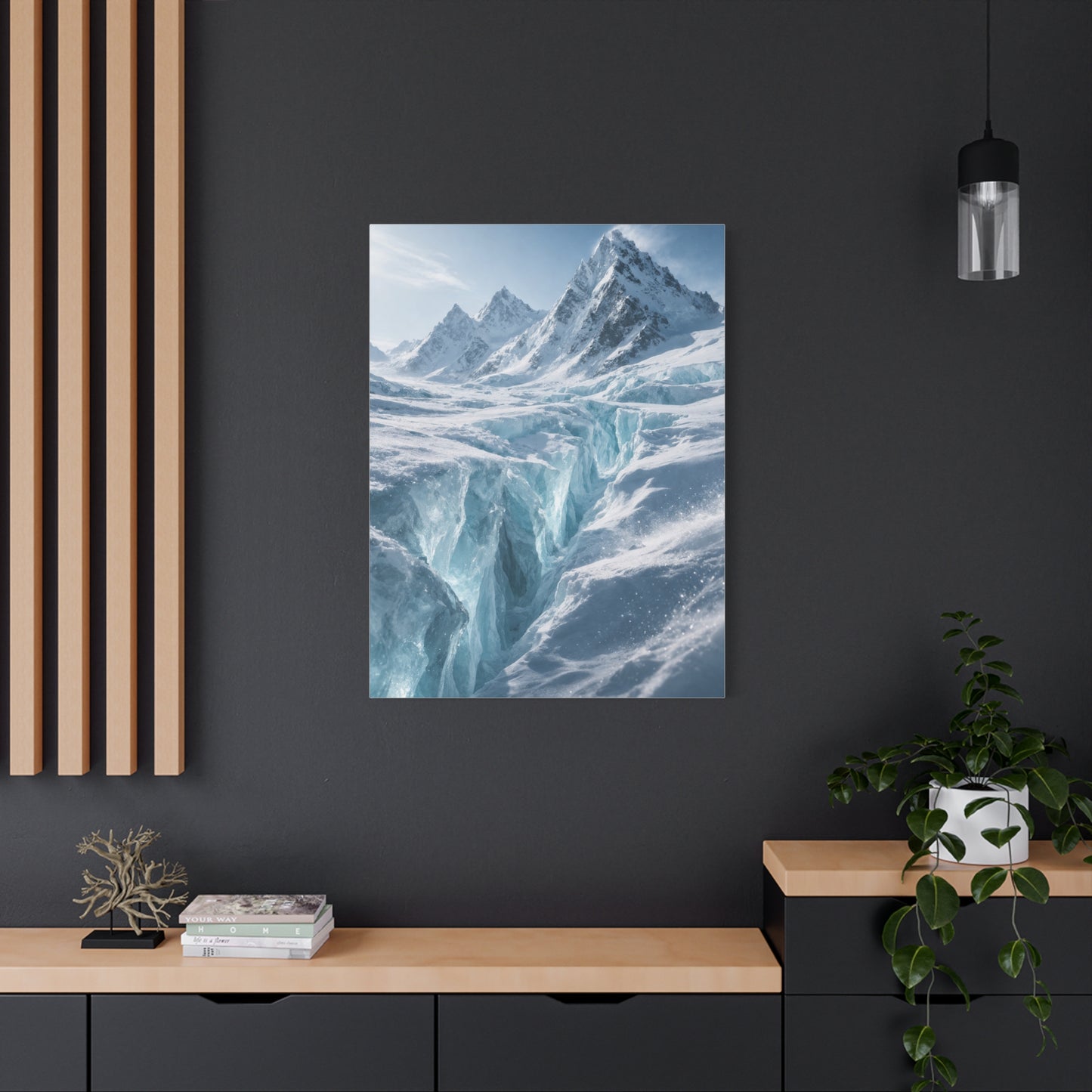 Icy Blue Glacial Crevasse Wall Art & Canvas Print