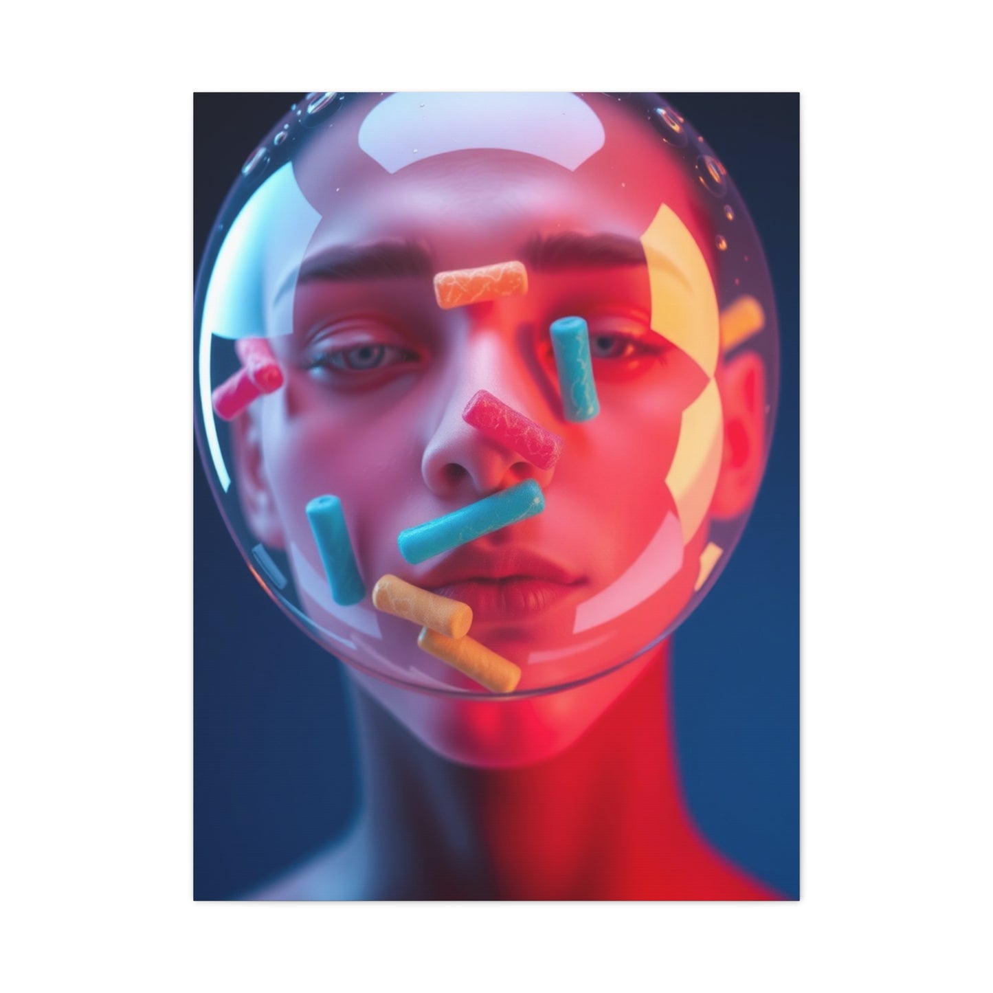 Vision Bubble Gum Art Art Wall Art & Canvas Print