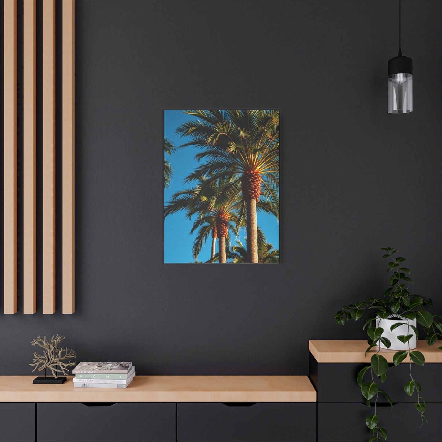 Palatial Palms Portrait Wall Art & Canvas Print