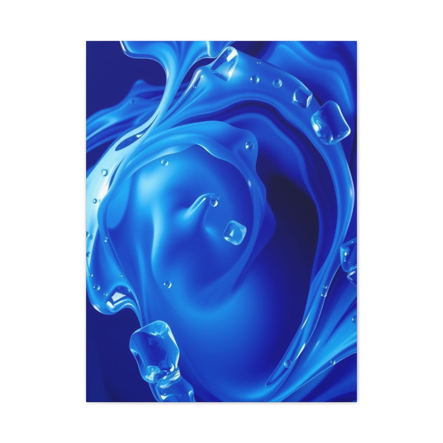 Vision Blue and White Art Art Wall Art & Canvas Print