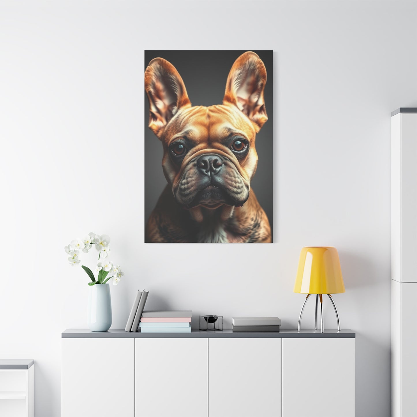 Parisian Canine Elegance Canvas