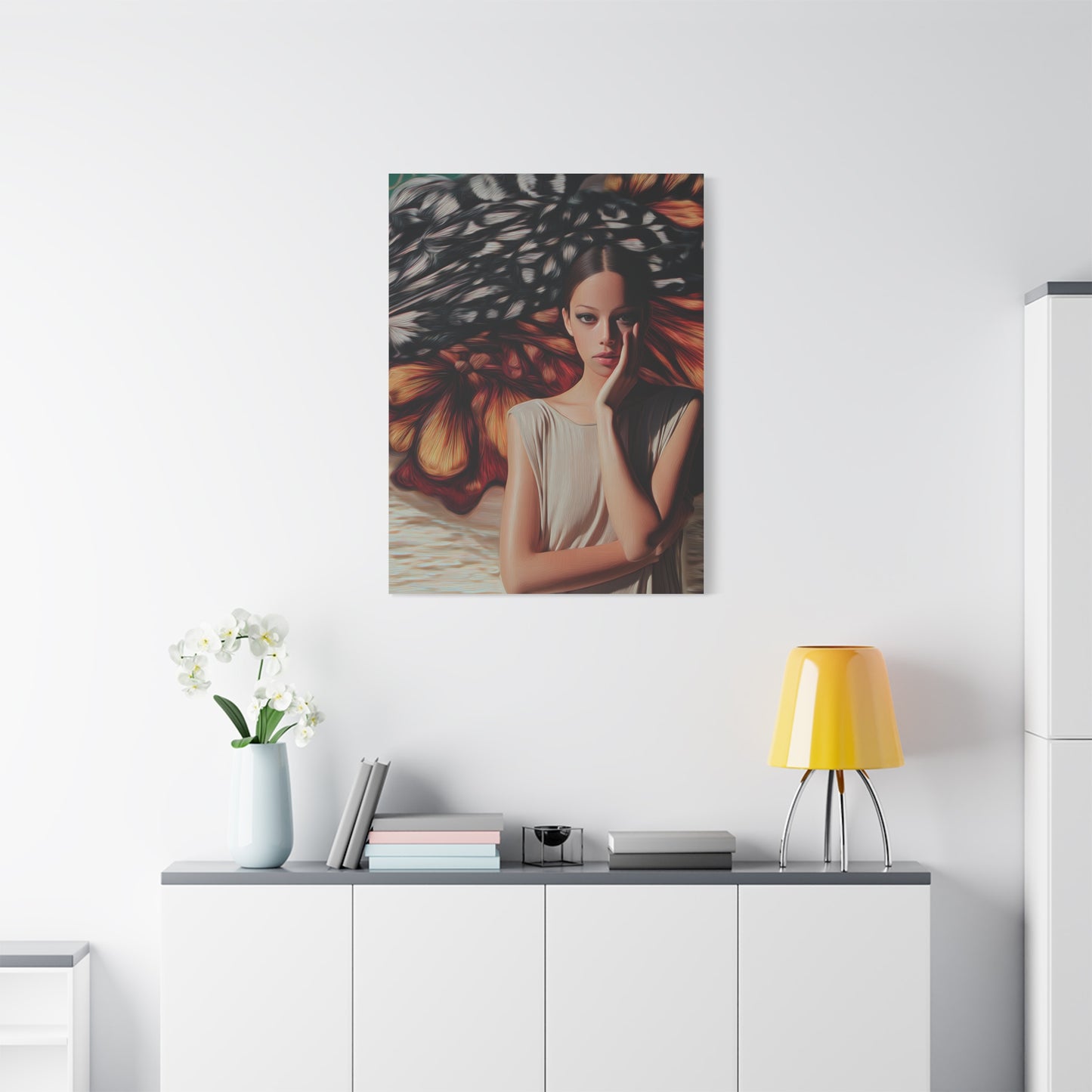 Abstract Butterfly Portrait Contemporary Wall Art & Canvas Print