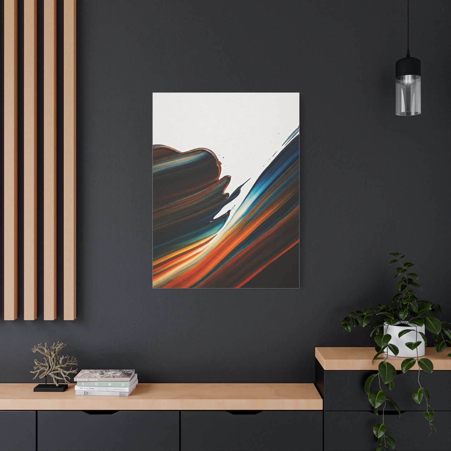 Expressive Dark Flow Abstract Wall Art & Canvas Prints