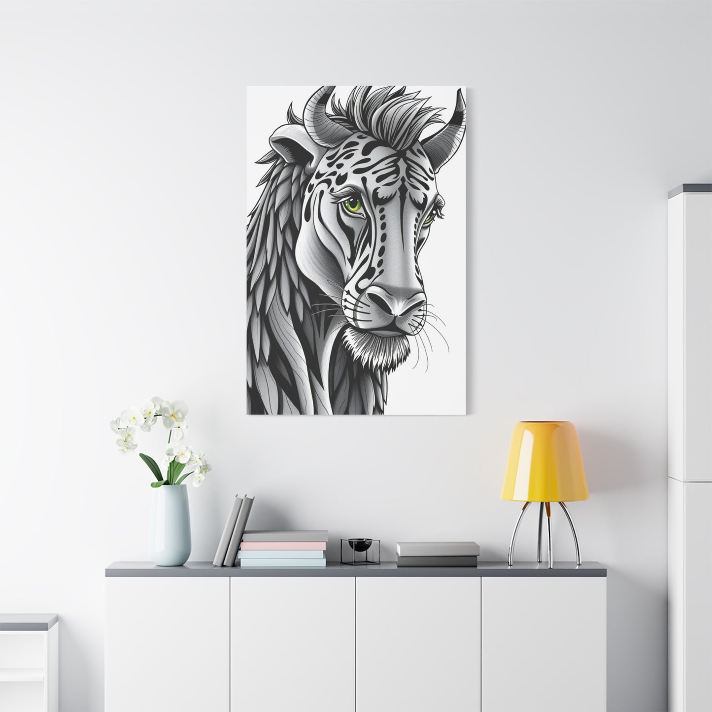Supreme Black and White Illustrations Art Collection Wall Art & Canvas Print