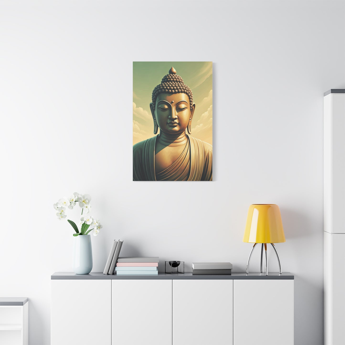 Peaceful Enlightenment Buddha Portrait Wall Art & Canvas Prints