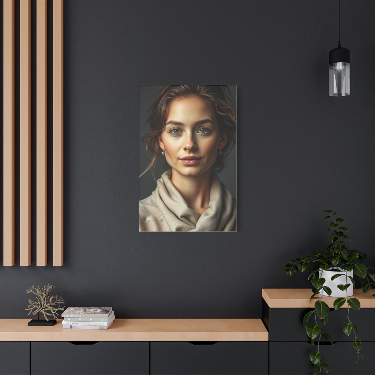 Vision Taupe, Linen, and Gray Art Art Wall Art & Canvas Print