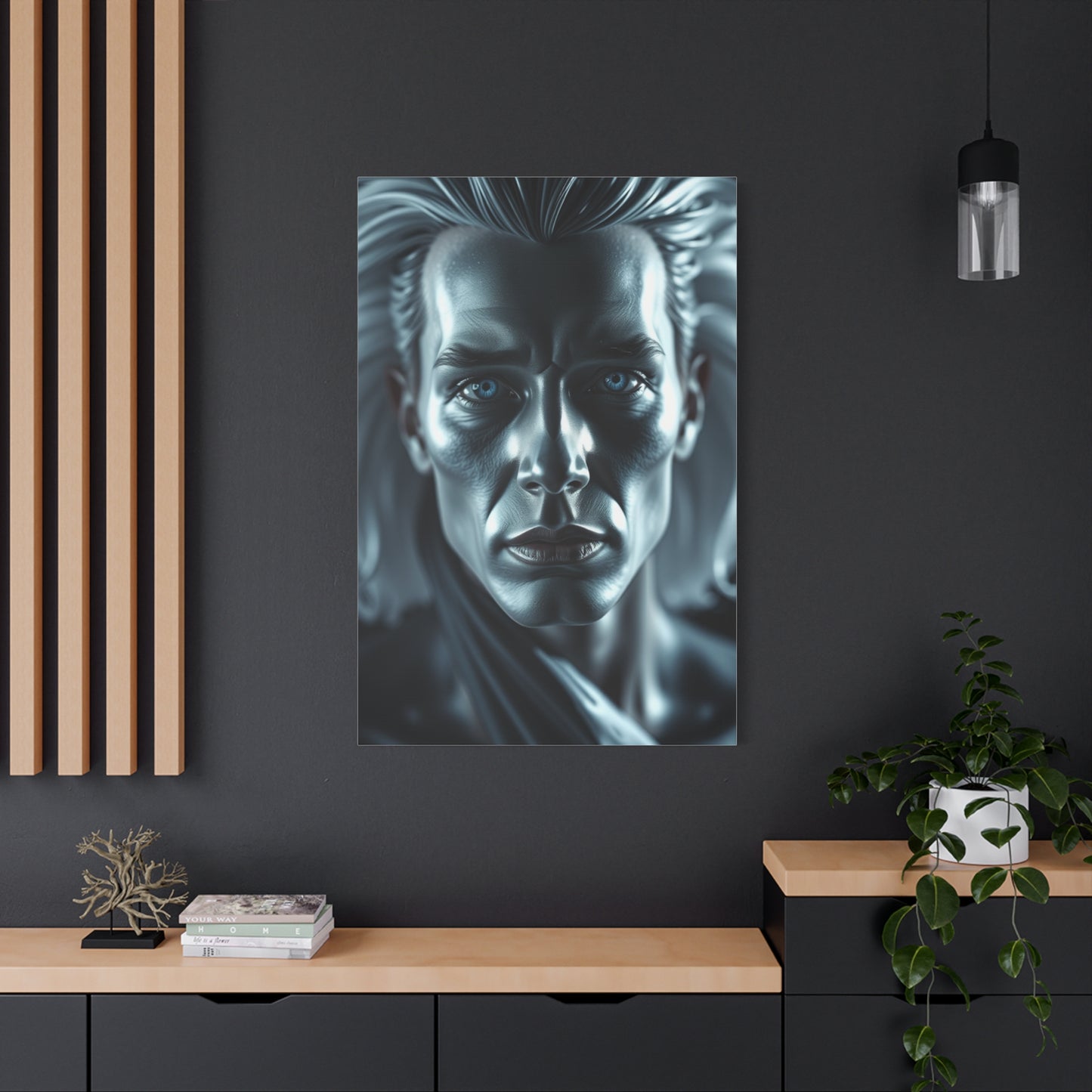 Black, White & Blue Art Supreme Gallery Wall Art & Canvas Print